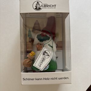 New Christian Ulbricht SantaGermany Wobble ornament wood Erzgebirge teeter 4”